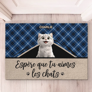 Tapis Décoratif Personnalisé Pour La Maison – Cadeaux De Noël Et D'Anniversaire Personnalisés Pour Famille, Amoureux Des Chiens Et Des Chats – J'Espero Que Vous Aimez Les Animaux