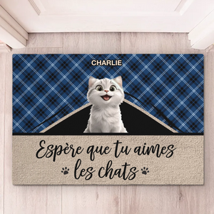 Tapis Décoratif Personnalisé Pour La Maison – Cadeaux De Noël Et D'Anniversaire Personnalisés Pour Famille, Amoureux Des Chiens Et Des Chats – J'Espero Que Vous Aimez Les Animaux