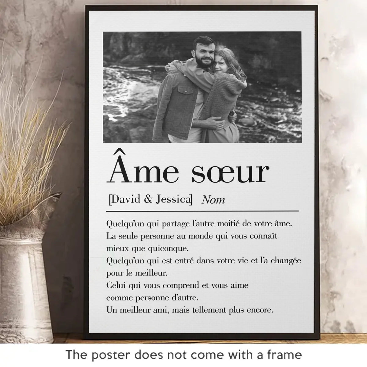 Affiche Verticale Personnalisée – Cadeaux D’Anniversaire, De Noël Et De Mariage Pour Mari Et Femme, Pour Lui Et Pour Elle – Je Suis Ta Preuve Que Les Bonnes Surprises Existent