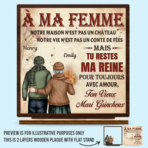 Plaque En Bois Personnalisée À Deux Couches – Cadeaux Personnalisés D'Anniversaire, De Noël Et De Mariage Pour Mari Et Femme, Lui Et Elle – Avec Toi, Chaque Jour Trouve Une Raison De Devenir Plus Beau