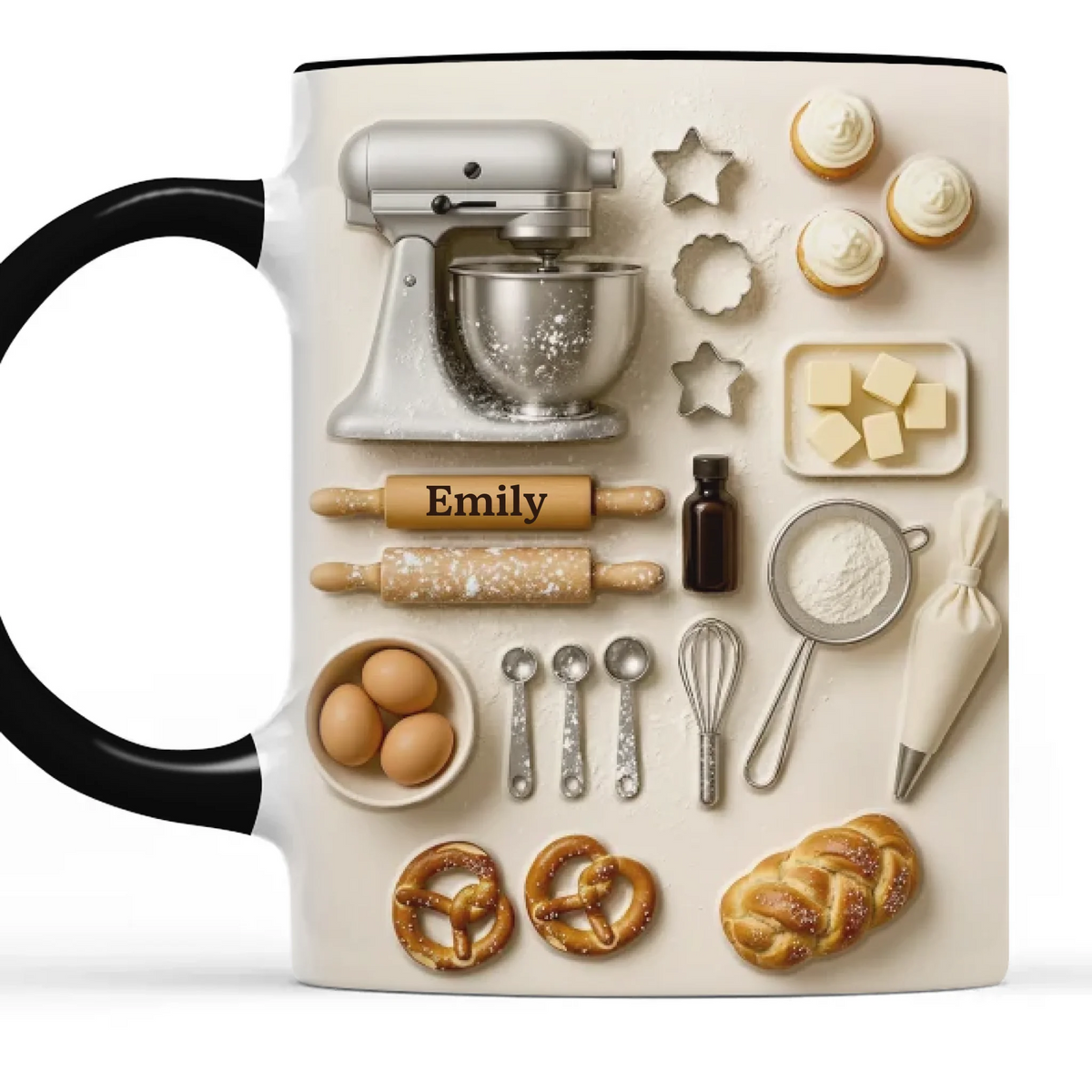 Bicolour Personalised Mug – Birthday Gifts for Best Friends, Sisters, BFF – Baking Is My Love Language