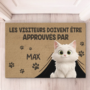 Tapis Décoratif Personnalisé Pour La Maison – Cadeaux De Noël Et D'Anniversaire Personnalisés Pour Famille, Amoureux Des Chiens Et Des Chats – Accès Autorisé Uniquement Avec L'Approbation Des Poilus