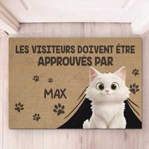 Tapis Décoratif Personnalisé Pour La Maison – Cadeaux De Noël Et D'Anniversaire Personnalisés Pour Famille, Amoureux Des Chiens Et Des Chats – Accès Autorisé Uniquement Avec L'Approbation Des Poilus