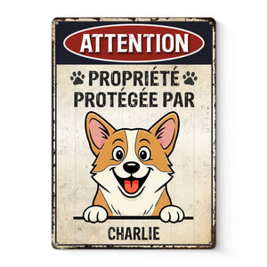 Panneau Métallique Personnalisé Pour La Décoration De La Maison – Cadeaux D'Anniversaire Personnalisés Pour Amoureux Des Chiens, Parents De Chiens – Propriété Des Pattes
