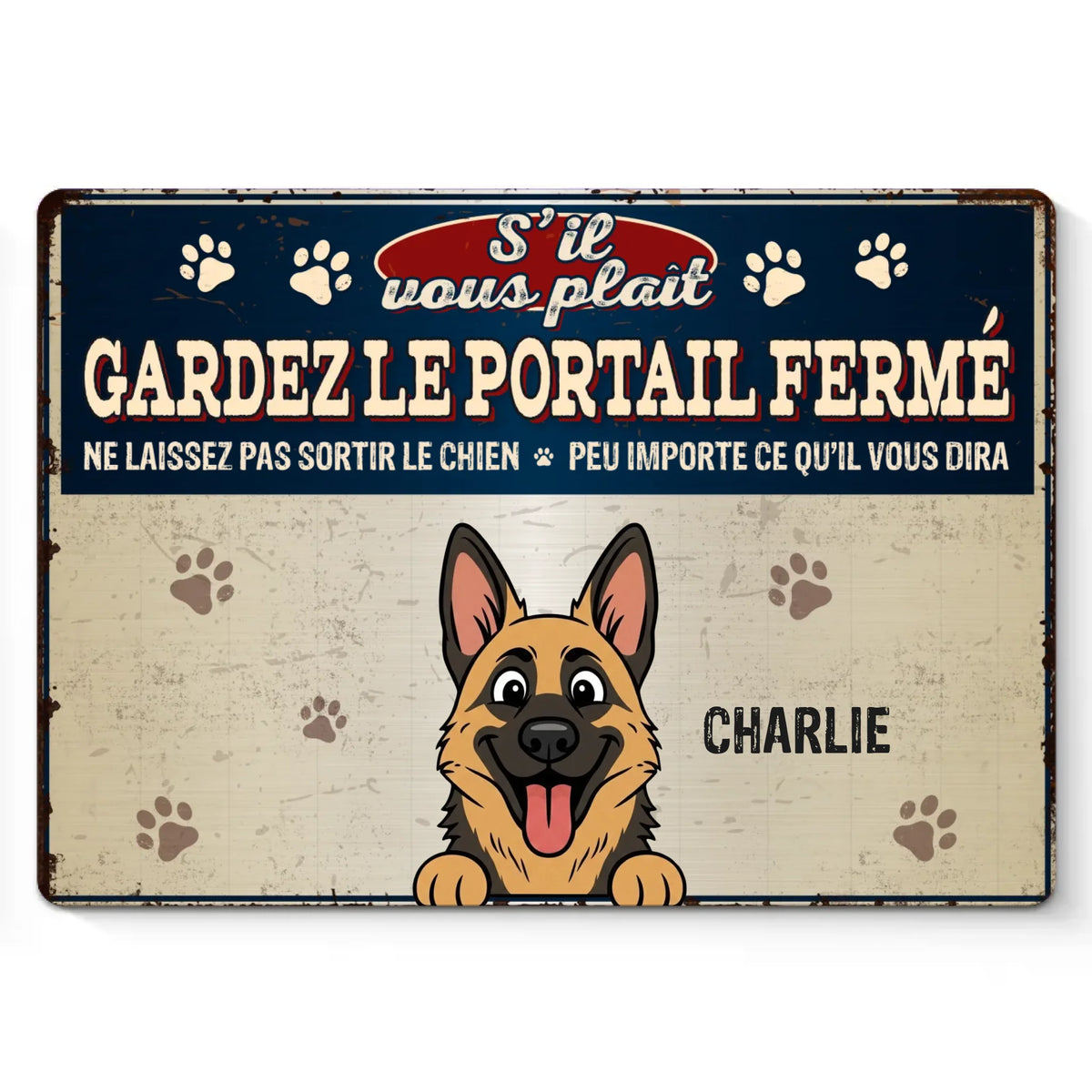 Panneau Métallique Personnalisé Pour La Décoration De La Maison – Cadeaux D'Anniversaire Personnalisés Pour Amoureux Des Chiens, Parents De Chiens – Experts En Évasions Professionnelles