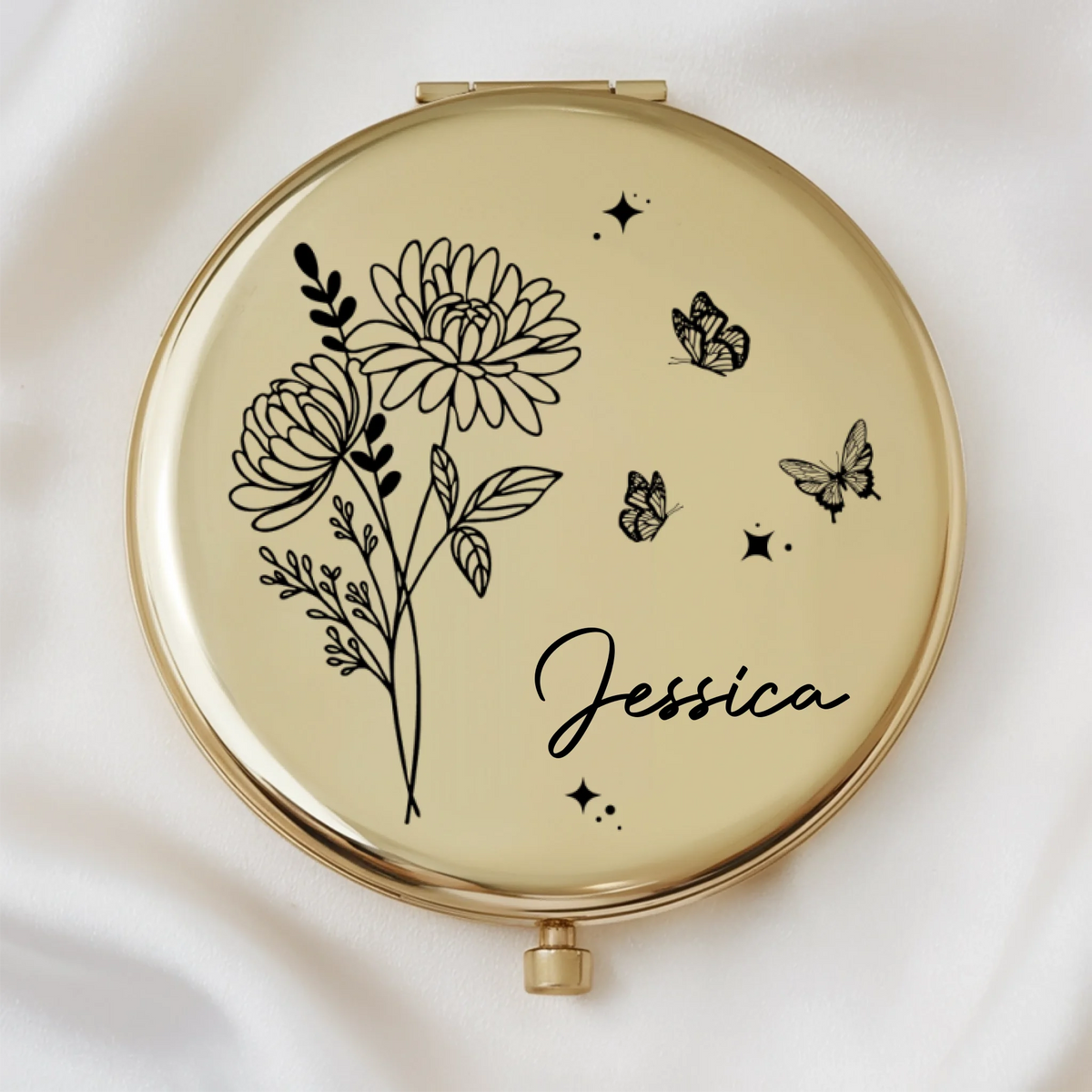 Miroir Compact Personnalisé – Cadeaux D'Anniversaire Personnalisés Pour Fille – Toujours Belle À L'Intérieur Comme À L'Extérieur
