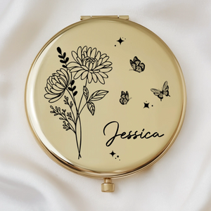 Miroir Compact Personnalisé – Cadeaux D'Anniversaire Personnalisés Pour Fille – Toujours Belle À L'Intérieur Comme À L'Extérieur