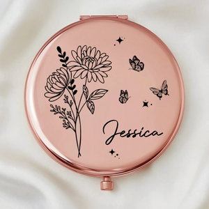 Miroir Compact Personnalisé – Cadeaux D'Anniversaire Personnalisés Pour Fille – Toujours Belle À L'Intérieur Comme À L'Extérieur