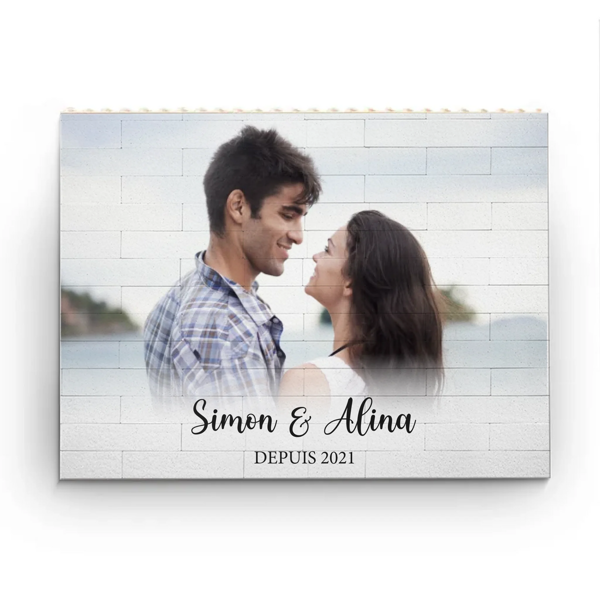 Briques Personnalisées En Forme De Rectangle Horizontale – Cadeaux Personnalisés D'Anniversaire Et De Mariage Pour Mari Et Femme, Lui Et Elle – Ton Amour Illumine Chaque Coin De Ma Vie
