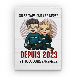 Briques Personnalisées En Forme De Rectangle Vertical – Cadeaux Personnalisés D’Anniversaire Et De Mariage Pour Mari Et Femme, Lui Et Elle – Notre Amour Écrit Le Temps