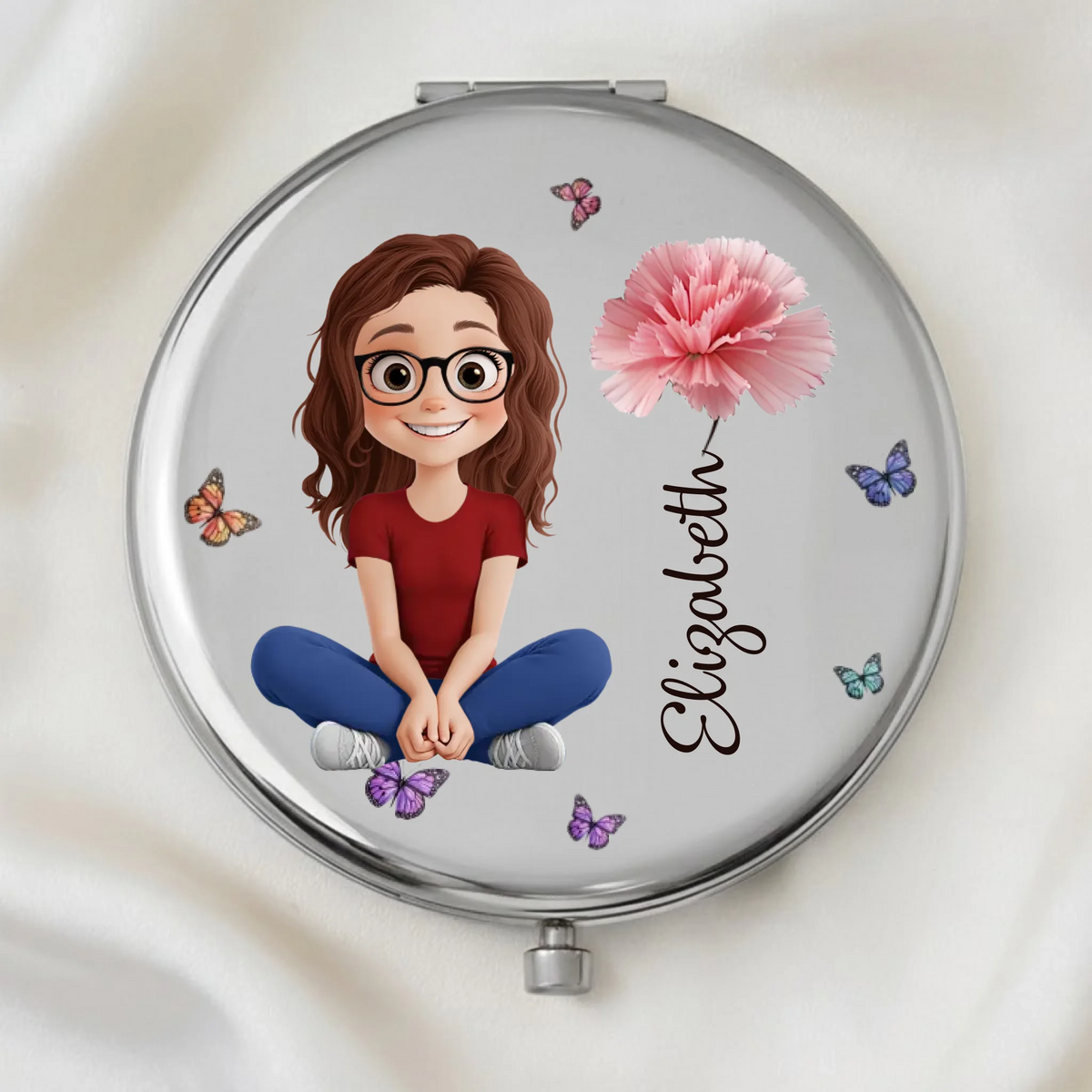 Miroir Compact Personnalisé – Cadeaux D’Anniversaire Personnalisés Pour Meilleures Amies, Femmes, Filles, Sœurs Et BFF – N’Oublie Jamais À Quel Point Tu Es Précieuse