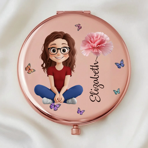 Miroir Compact Personnalisé – Cadeaux D’Anniversaire Personnalisés Pour Meilleures Amies, Femmes, Filles, Sœurs Et BFF – N’Oublie Jamais À Quel Point Tu Es Précieuse