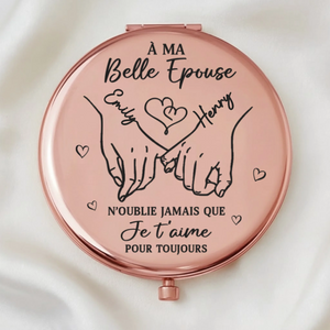 Miroir Compact Personnalisé – Cadeaux d’anniversaire de mariage et de mariage pour mari et femme, pour lui et pour elle – Tu donnes tout son sens à ma vie