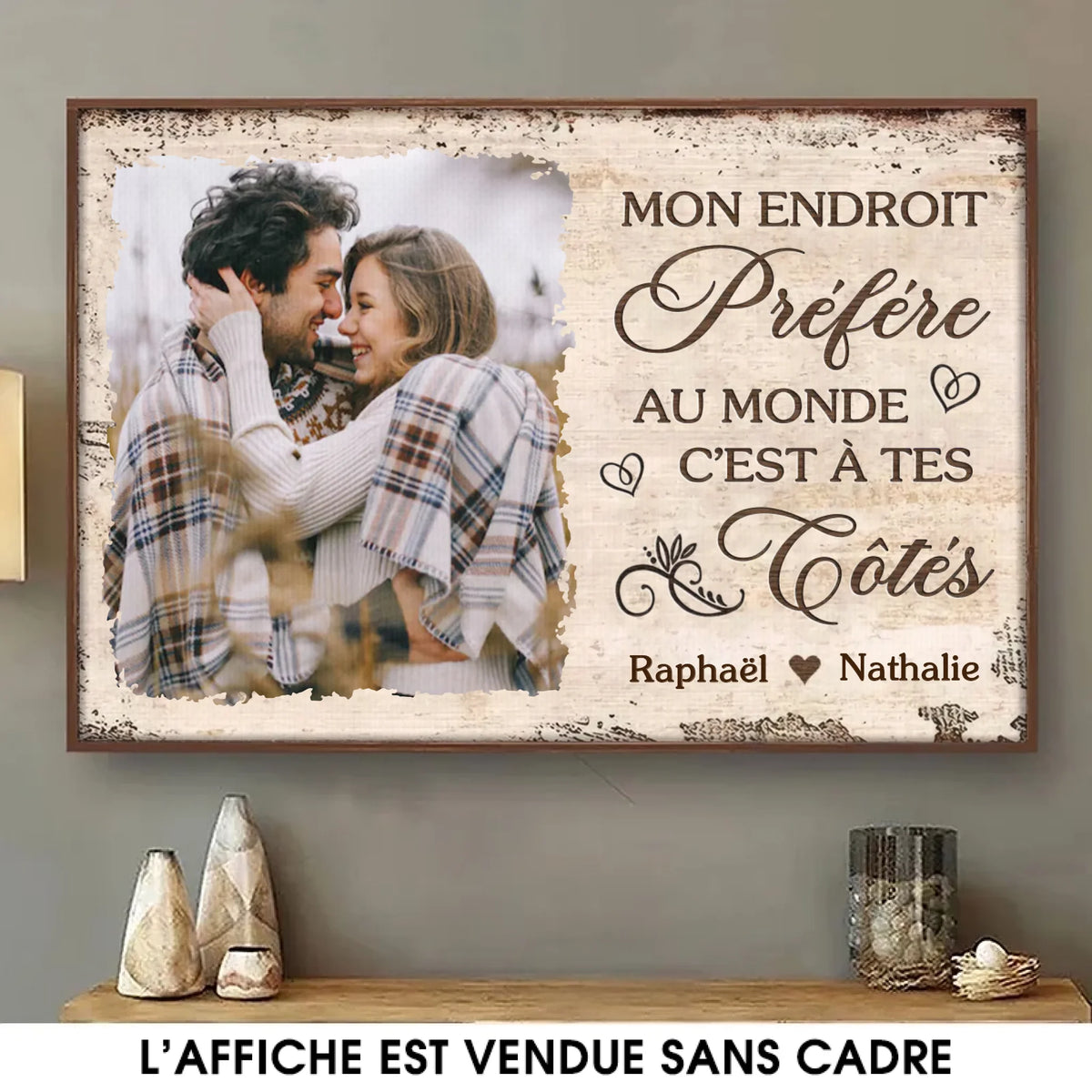 Affiche Horizontale Personnalisée – Cadeaux Personnalisés D’Anniversaire De Mariage Et De Mariage Pour Mari Et Femme, Pour Lui Et Pour Elle – Toujours Toi, Toujours Nous