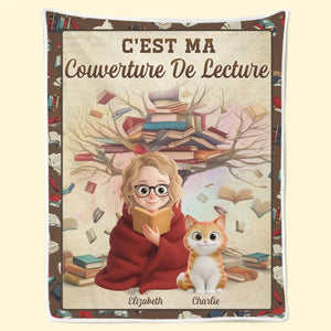 Couverture Personnalisée - Cadeaux De Noël Pour Amoureux Des Livres, Rats De Bibliothèque, Papa Et Maman Chiens, Propriétaires De Chats - Ma Petite Bulle De Lecture Et De Calme
