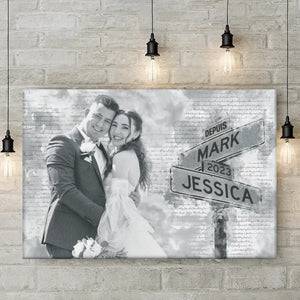 Personalized Horizontal Canvas Gift with Photo for Couple – Sweet Life Together