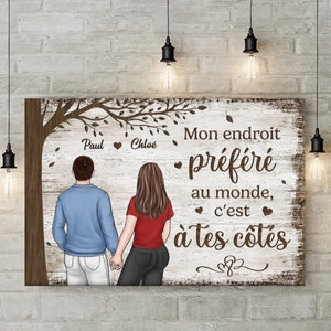 Cadeau Toile Horizontale Personnalisée Pour Couple – Main Dans La Main