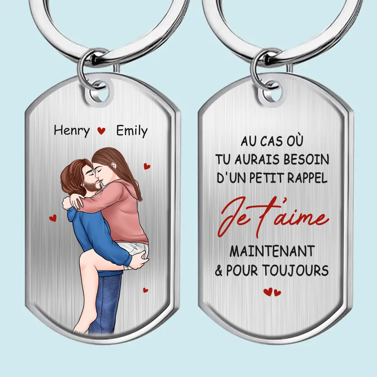 Porte-Clés Personnalisé – Cadeaux Personnalisés D’Anniversaire Et De Mariage Pour Mari Et Femme, Lui Et Elle – Un Petit Rappel Que Je T’Aime Un Peu Plus Chaque Jour