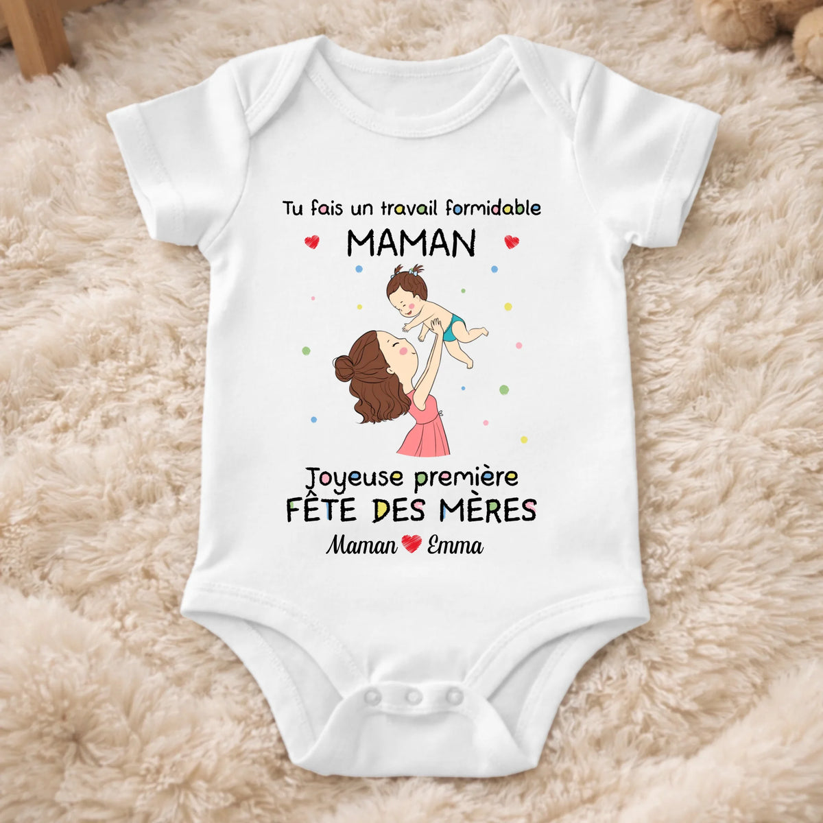 Body Bébé Personnalisé – Cadeau Pour La Première Fête Des Mères - Déjà Tant D’Amour