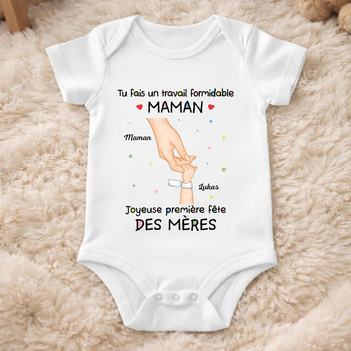 Body Bébé Personnalisé – Cadeau Pour La Première Fête Des Mères - Mon Premier Chapitre