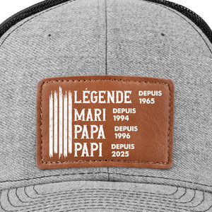 Casquette Avec Patch En Cuir Personnalisée – Cadeau Pour Papa, Papi – L’Homme Que Nous Admirons