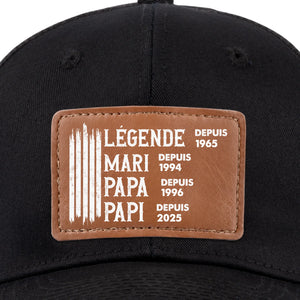 Casquette Avec Patch En Cuir Personnalisée – Cadeau Pour Papa, Papi – L’Homme Que Nous Admirons