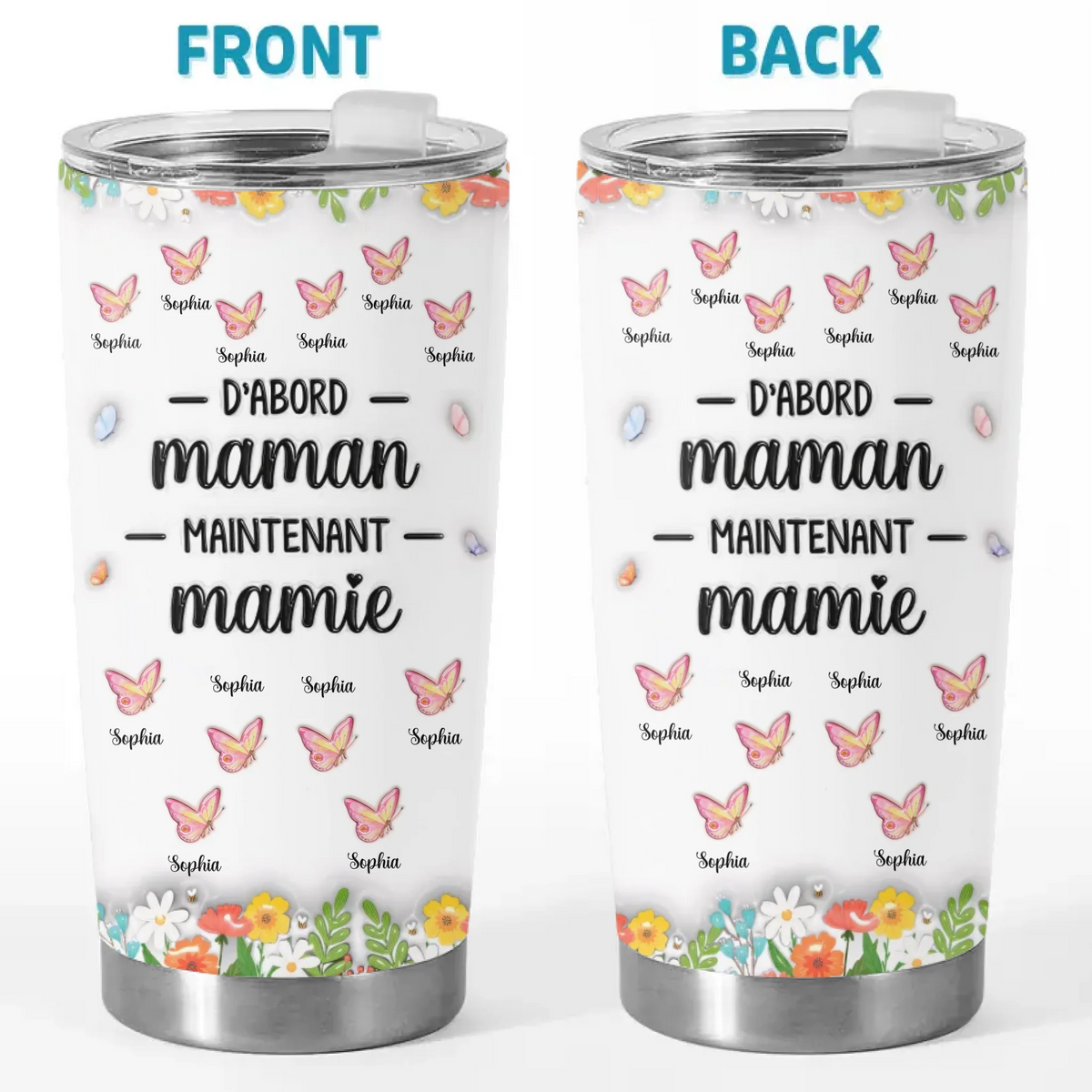 Gobelet Isotherme Personnalisé – Cadeau Pour Mamie, Maman – Je T’aime, Mamie