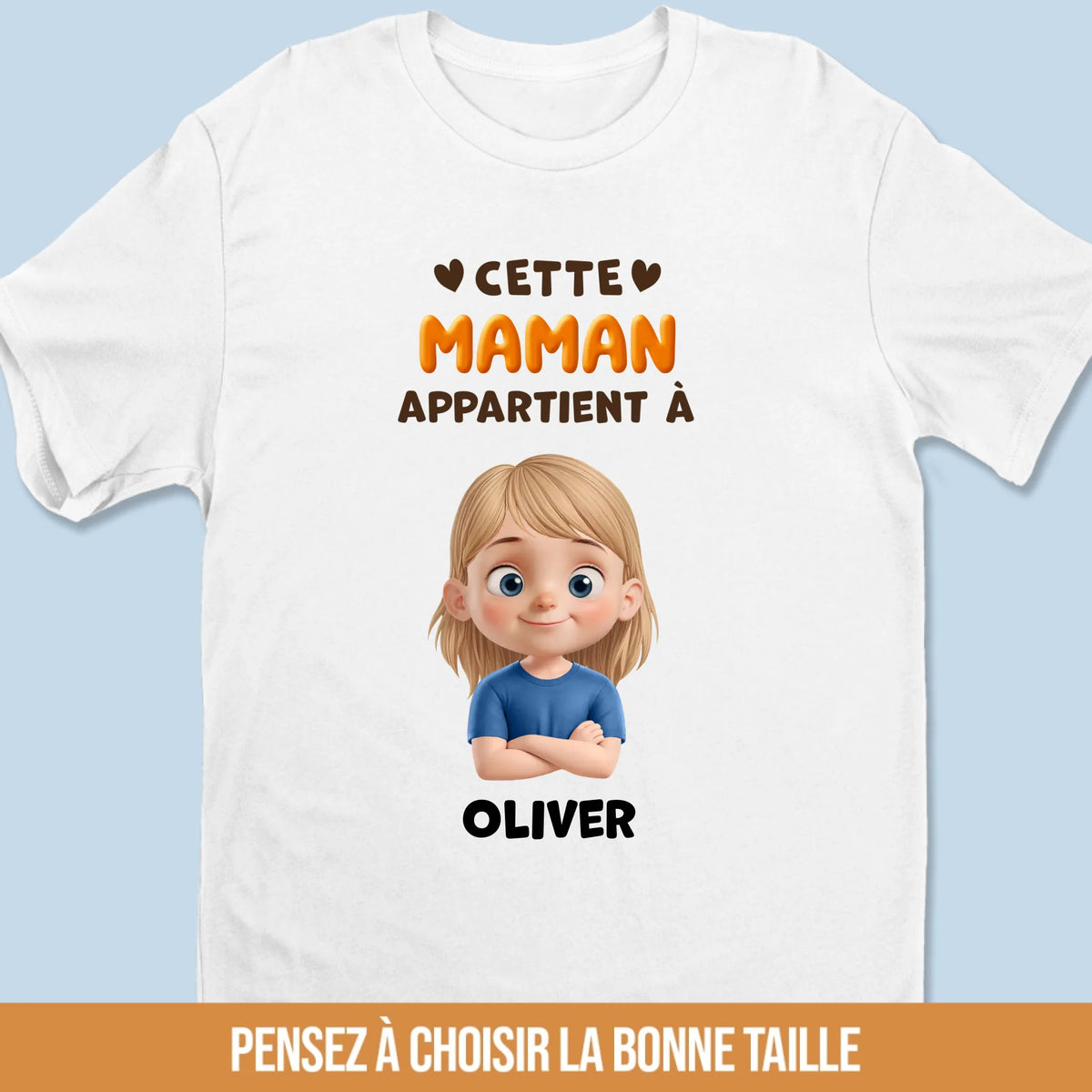 T-Shirt Unisexe Personnalisé – Cadeau Pour Maman, Mamie – Notre Plus Belle Histoire