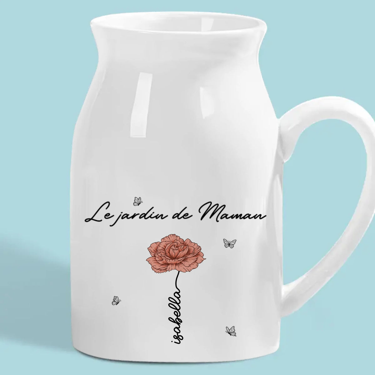 Vase À Fleurs Personnalisée – Cadeau Pour Maman, Mamie – L’Amour Pousse Mieux Dans Le Jardin De Mamie