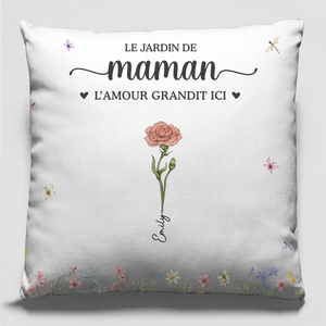 Coussin De Poche Personnalisé – Cadeau Pour Maman, Mamie – Mon Cœur Fleurit Avec Vous