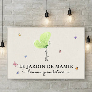 Toile Horizontale Personnalisée – Cadeau Pour Mamie, Maman – Chaque Enfant Est Une Fleur Dans Mon Jardin