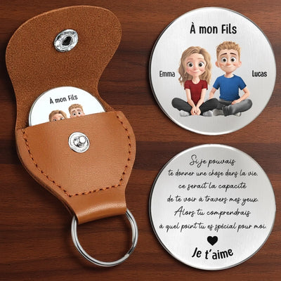 Porte-Bonheur De Poche Personnalisé - Cadeaux D'Arniversaire Personnalisés Pour Maman, Fille Et Fils - Un Gage D'Amour, Scellé D'Un Câlin