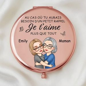 Miroir Compact Personnalisé – Cadeaux pour Fille – Rayonnante à l'intérieur comme à l'extérieur