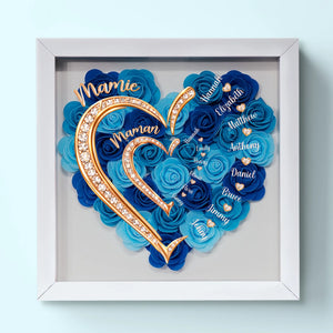 Boîte Cadre Florale Personnalisée – Cadeau pour Maman – Le Tableau Représente L'amour Maman