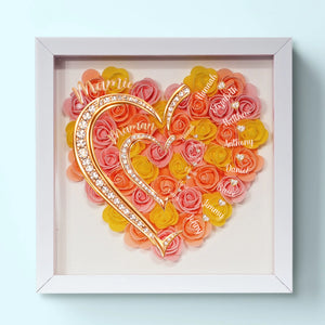 Boîte Cadre Florale Personnalisée – Cadeau pour Maman – Le Tableau Représente L'amour Maman