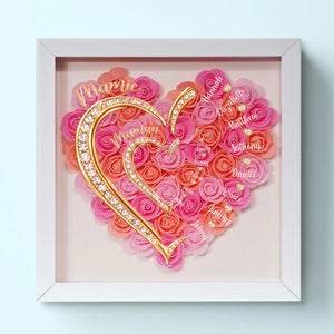Boîte Cadre Florale Personnalisée – Cadeau pour Maman – Le Tableau Représente L'amour Maman