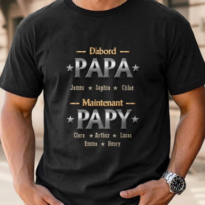 T-shirt Unisexe, T-shirt Premium, Hoodie Personnalisé – Cadeau Pour Papa - Le Nouveau Titre De Papa