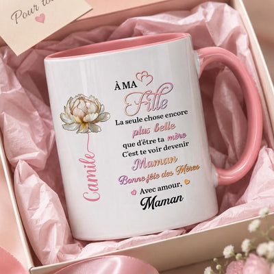 Mug Personnalisé – Cadeau Fête des Mères pour Fille – Un Nouveau Voyage Sacré