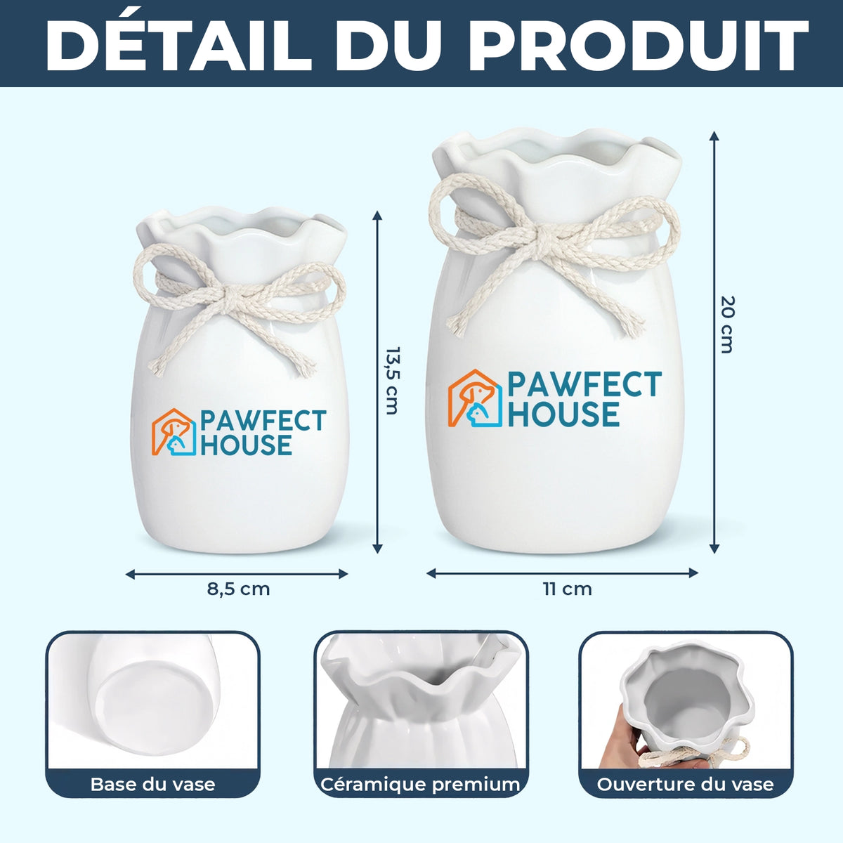Vase À Fleurs Personnalisé Avec Corde – Cadeau Pour Mamie, Maman – Pour toujours aimée